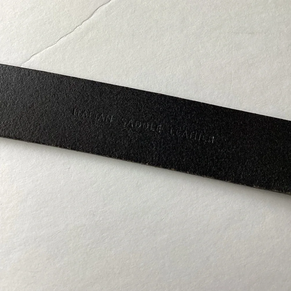 Polo Ralph Lauren Belt Mens 36/90 Black Italian Saddle Leather - Picture 4 of 15